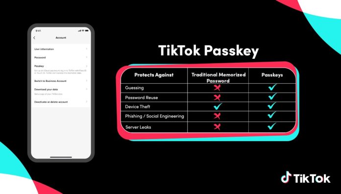 TikTok Launches Passkey Login Support For iOS Devices